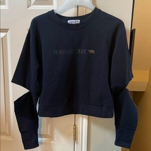 Running Bare Black cut out elbows Sweatshirt, sz us 4/6